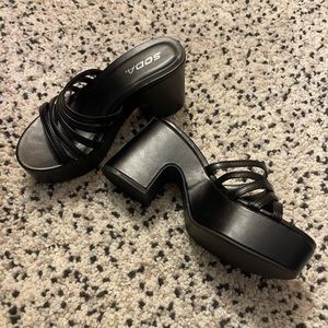 Black Soda 90’s style Wedge Sandals